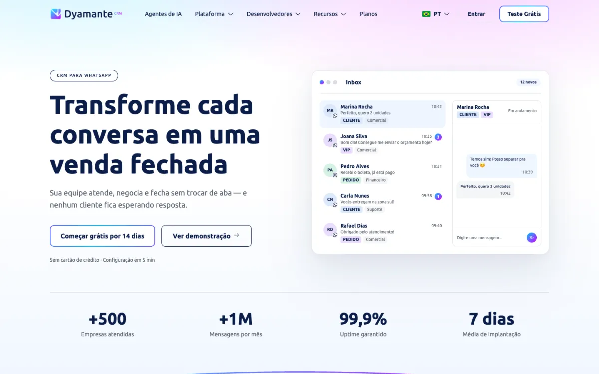 Dyamante website